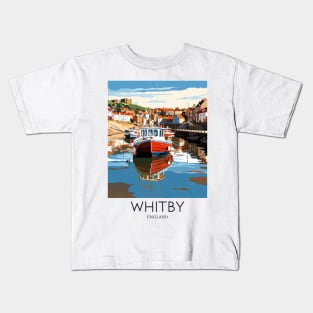 A Pop Art Travel Print of Whitby - England Kids T-Shirt